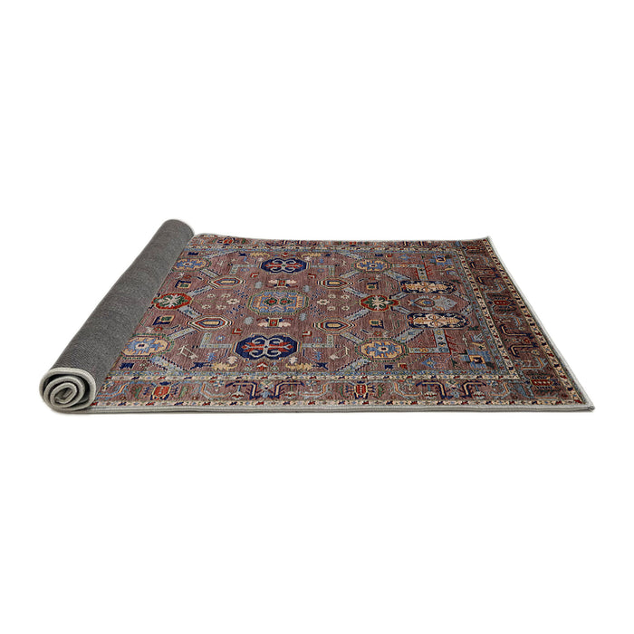 Sideview of Mid-Century Modern Reddish Brown Oriental Rug, urb2336