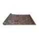 Sideview of Mid-Century Modern Reddish Brown Oriental Rug, urb2336