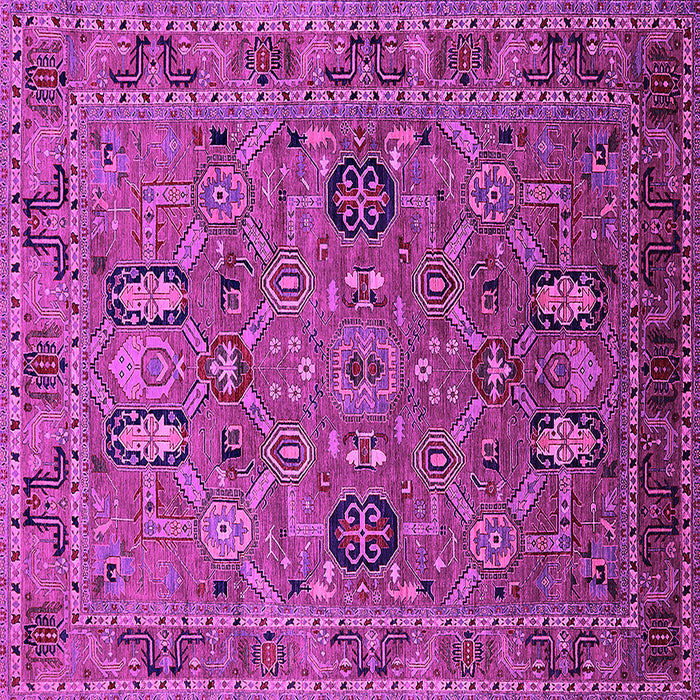 Square Oriental Pink Traditional Rug, urb2336pnk