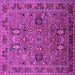 Square Oriental Pink Traditional Rug, urb2336pnk