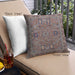 Front View of Mid-Century Modern Urban Square Sepia Brown Throw Pillow, 18 inch by 18 inch, pwurb2336