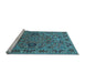 Sideview of Machine Washable Oriental Light Blue Traditional Rug, wshurb2336lblu