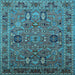 Square Oriental Light Blue Traditional Rug, urb2336lblu