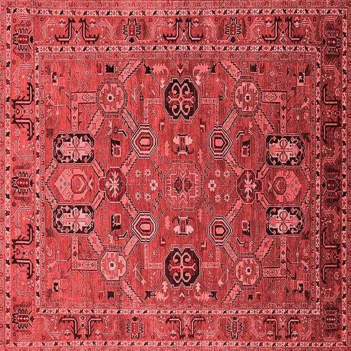 Machine Washable Oriental Red Traditional Rug, wshurb2336red