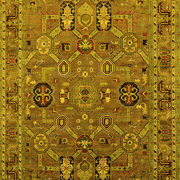 Oriental Yellow Traditional Rug, urb2336yw