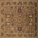 Square Oriental Brown Traditional Rug, urb2336brn