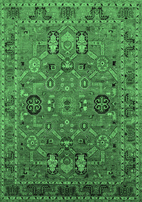 Oriental Emerald Green Traditional Rug, urb2336emgrn