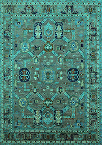 Oriental Turquoise Traditional Rug, urb2336turq