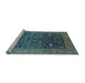 Sideview of Machine Washable Oriental Light Blue Industrial Rug, wshurb2337lblu