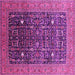 Square Oriental Pink Industrial Rug, urb2337pnk