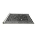 Sideview of Machine Washable Oriental Gray Industrial Rug, wshurb2337gry