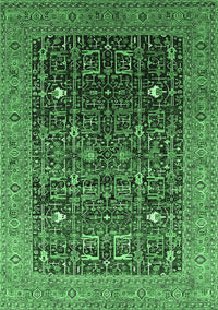 Oriental Emerald Green Industrial Rug, urb2337emgrn