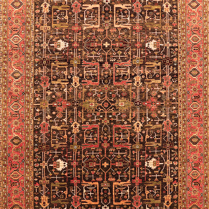 Oriental Orange Industrial Rug, urb2337org
