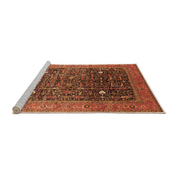 Sideview of Machine Washable Oriental Orange Industrial Area Rugs, wshurb2337org