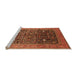 Sideview of Machine Washable Oriental Orange Industrial Area Rugs, wshurb2337org