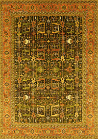 Oriental Yellow Industrial Rug, urb2337yw