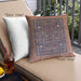 Front View of Mid-Century Modern Urban Square Camel Brown Throw Pillow, 18 inch by 18 inch, pwurb2337