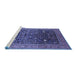 Sideview of Machine Washable Oriental Blue Industrial Rug, wshurb2337blu