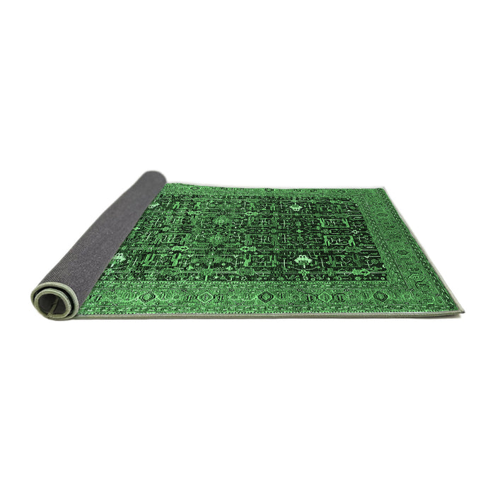 Sideview of Oriental Emerald Green Industrial Rug, urb2337emgrn