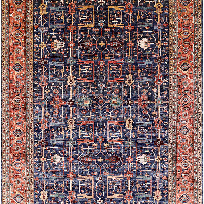 Mid-Century Modern Camel Brown Oriental Rug, urb2337