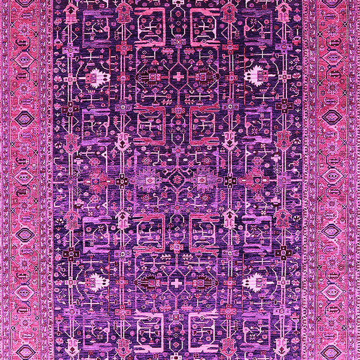 Machine Washable Oriental Pink Industrial Rug, wshurb2337pnk