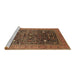 Sideview of Machine Washable Oriental Brown Industrial Rug, wshurb2337brn