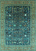 Oriental Turquoise Industrial Rug, urb2337turq