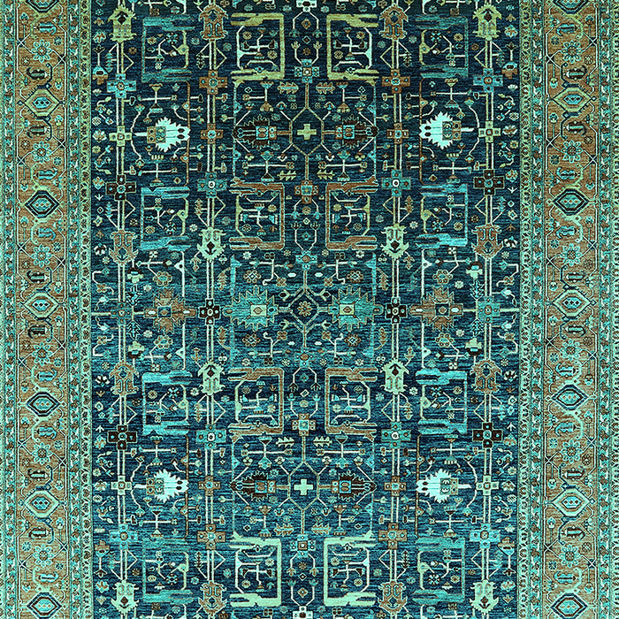 Oriental Turquoise Industrial Rug, urb2337turq