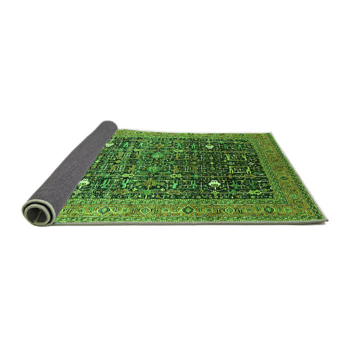 Sideview of Oriental Green Industrial Rug, urb2337grn