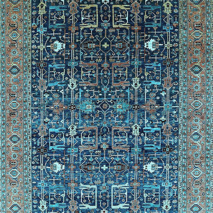Oriental Light Blue Industrial Rug, urb2337lblu