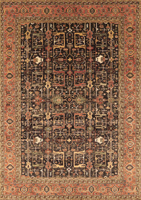 Oriental Brown Industrial Rug, urb2337brn