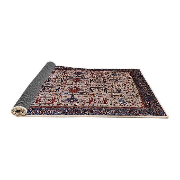 Sideview of Mid-Century Modern Purple Lily Purple Oriental Rug, urb2338