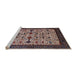 Sideview of Machine Washable Industrial Modern Purple Lily Purple Rug, wshurb2338
