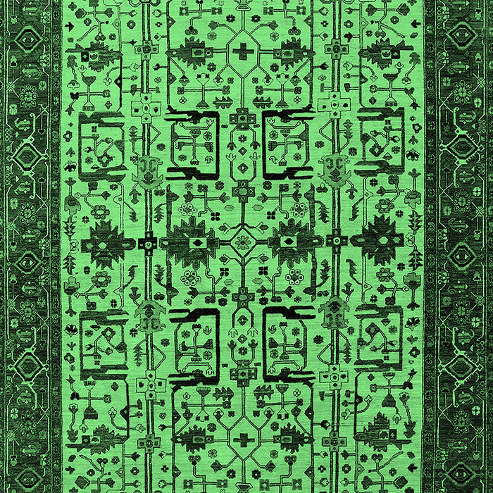 Oriental Emerald Green Traditional Rug, urb2338emgrn
