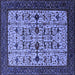 Square Oriental Blue Traditional Rug, urb2338blu