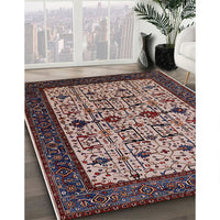 Mid-Century Modern Purple Lily Purple Oriental Rug, urb2338