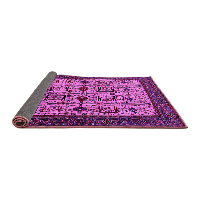 Sideview of Oriental Pink Traditional Rug, urb2338pnk