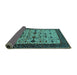 Sideview of Oriental Turquoise Traditional Rug, urb2338turq