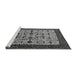 Sideview of Machine Washable Oriental Gray Traditional Rug, wshurb2338gry