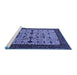 Sideview of Machine Washable Oriental Blue Traditional Rug, wshurb2338blu