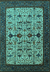 Oriental Turquoise Traditional Rug, urb2338turq