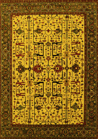 Oriental Yellow Traditional Rug, urb2338yw