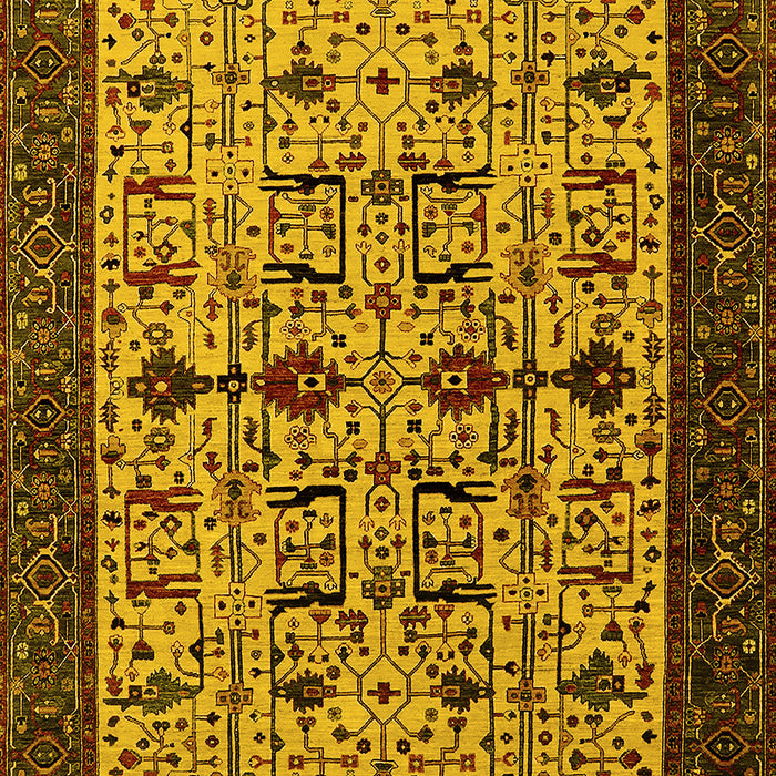 Oriental Yellow Traditional Rug, urb2338yw