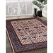 Mid-Century Modern Purple Lily Purple Oriental Rug in Family Room, urb2338