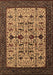 Machine Washable Oriental Brown Traditional Rug, wshurb2338brn