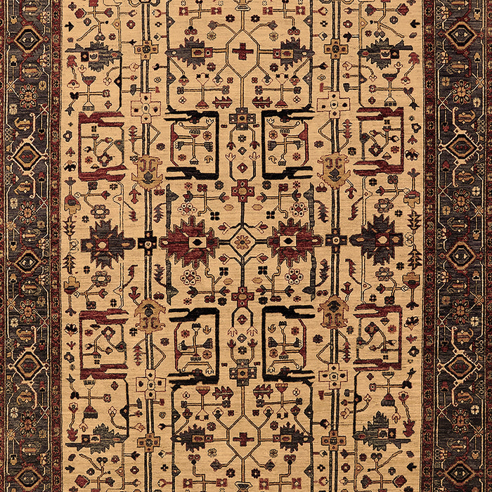 Machine Washable Oriental Brown Traditional Rug, wshurb2338brn