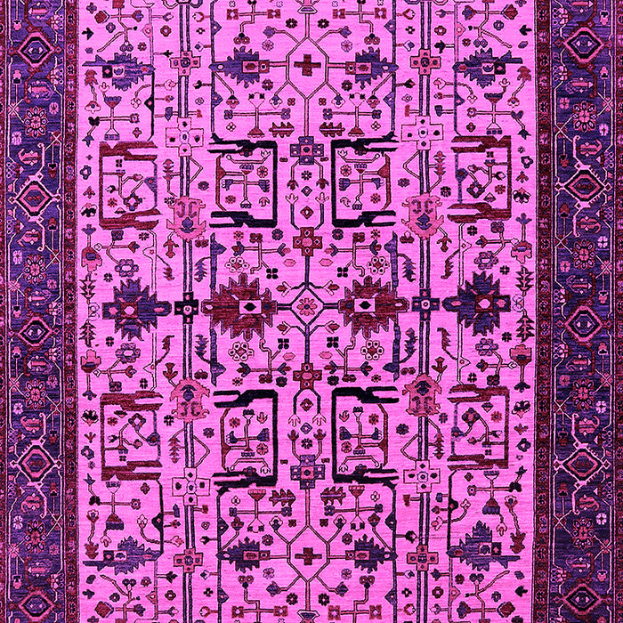 Machine Washable Oriental Pink Traditional Rug, wshurb2338pnk