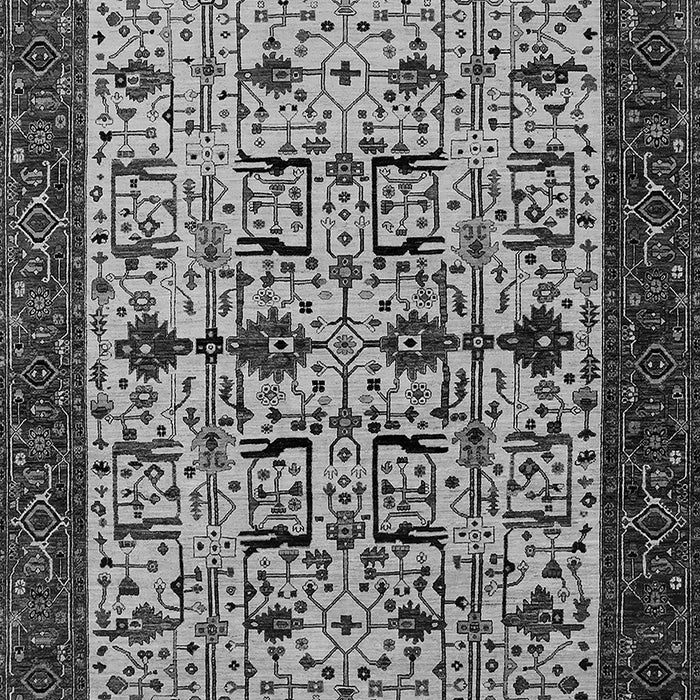 Machine Washable Oriental Gray Traditional Rug, wshurb2338gry