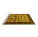 Sideview of Machine Washable Oriental Yellow Traditional Rug, wshurb2338yw