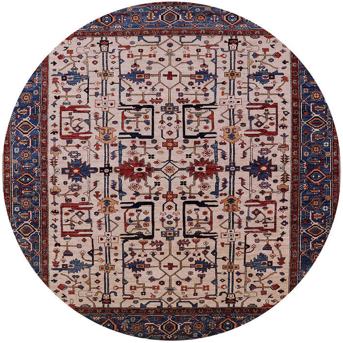 Round Machine Washable Industrial Modern Purple Lily Purple Rug, wshurb2338